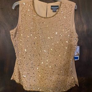 Notations Sequin and Bead Embellished Blouse